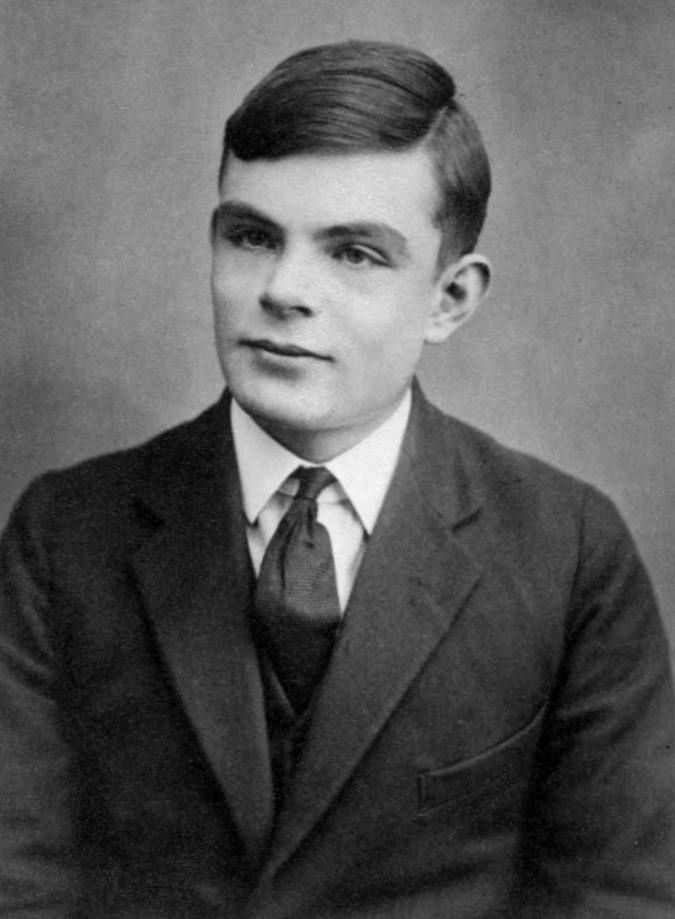 Passport photo of Alan Turing at age 16, c. 1928 – c. 1929.

https://en.wikipedia.org/wiki/Alan_Turing#/media/File:Alan_Turing_Aged_16.jpg