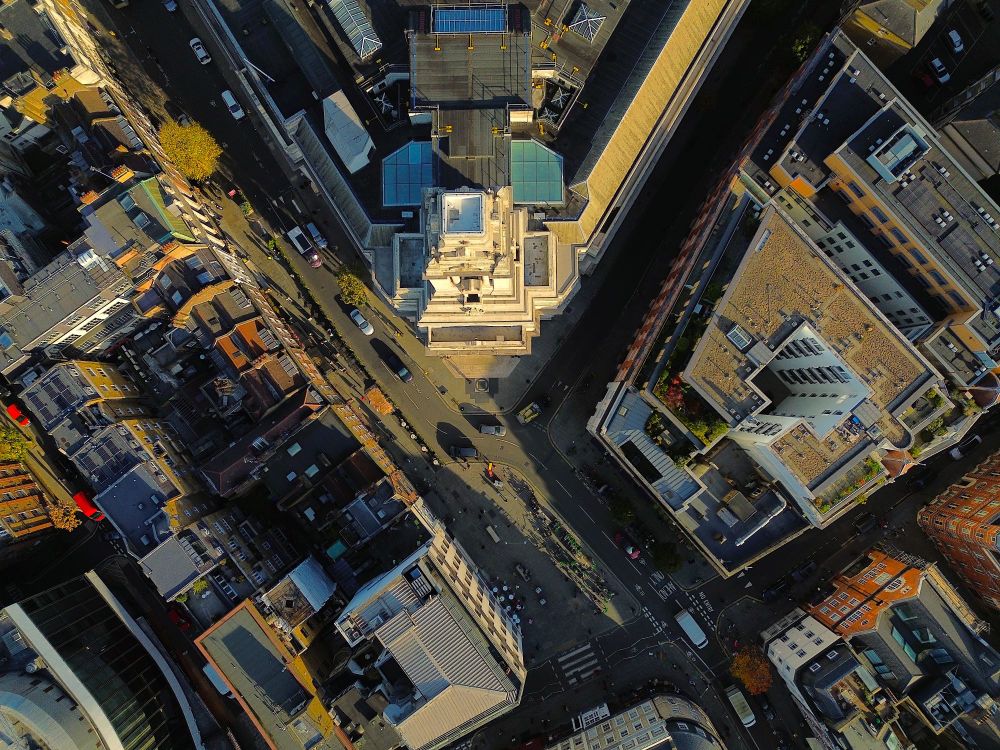Drone shots of Covent Garden