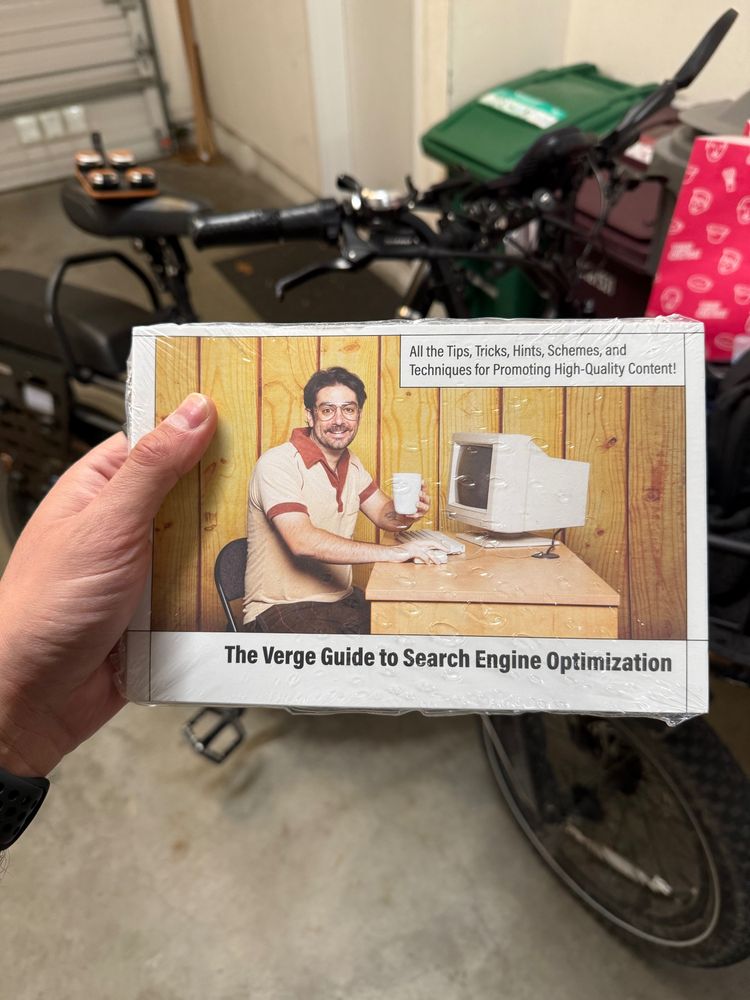 A plastic wrapped Verge zine