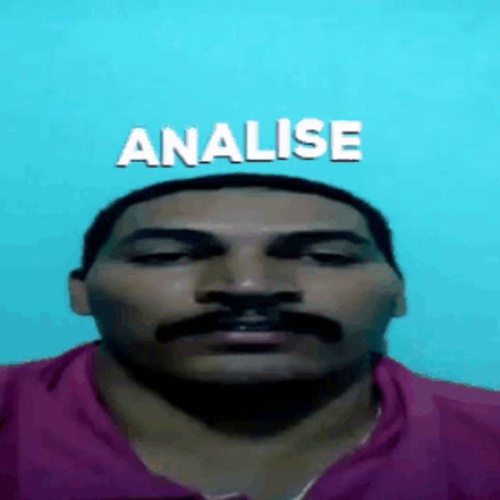 a man with a mustache is wearing a pink shirt and has the word ' alise ' above his head