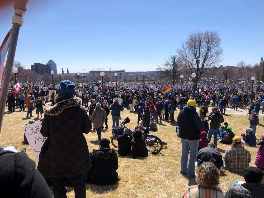 St Paul, MN Hands off Protest 5 April 2025