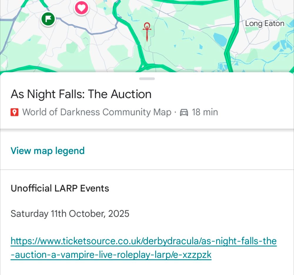 Screenshot of As Night Falls: The Auction on the World of Darkness map 