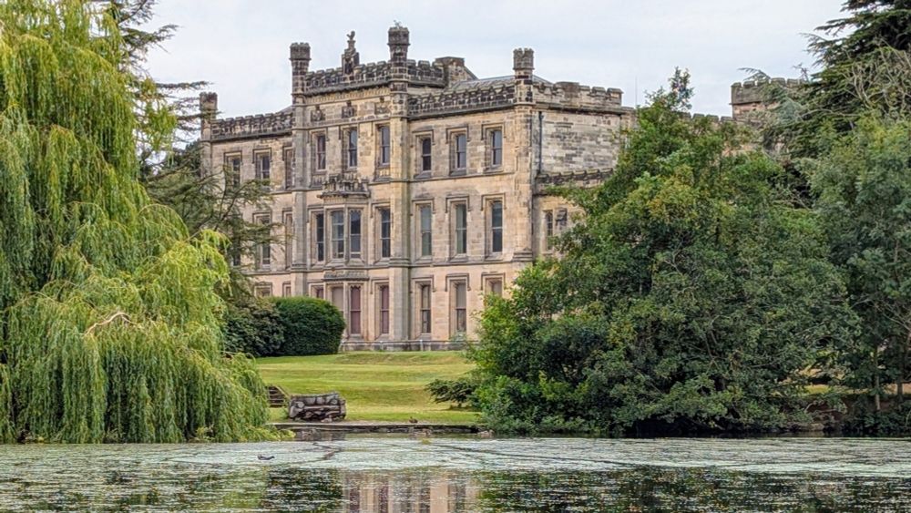 Elvaston Castle across the lake. 