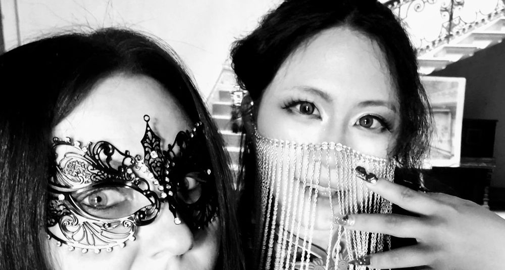 Derby D&D and Angel the Red as vampires in B&W