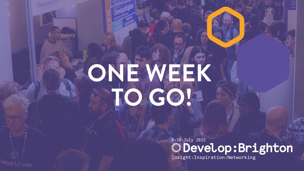 An image of Develop:Brighton 2024, featuring a crowd of people in the entry hallway.