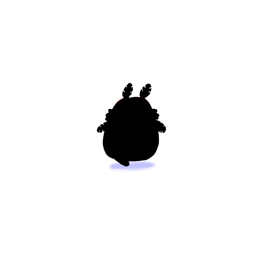 Rotund Mothman is no longer pixelated, but is quite far from the camera view.