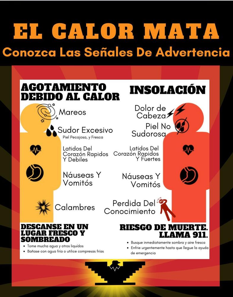 EL CALOR MATA
Aprende las señales de alerta

AGOTAMIENTO POR CALOR vs. GOLPE DE CALOR