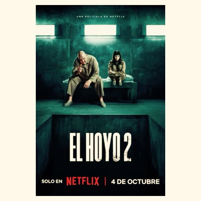 「El hoyo 2（プラットフォーム2）」のポスター。