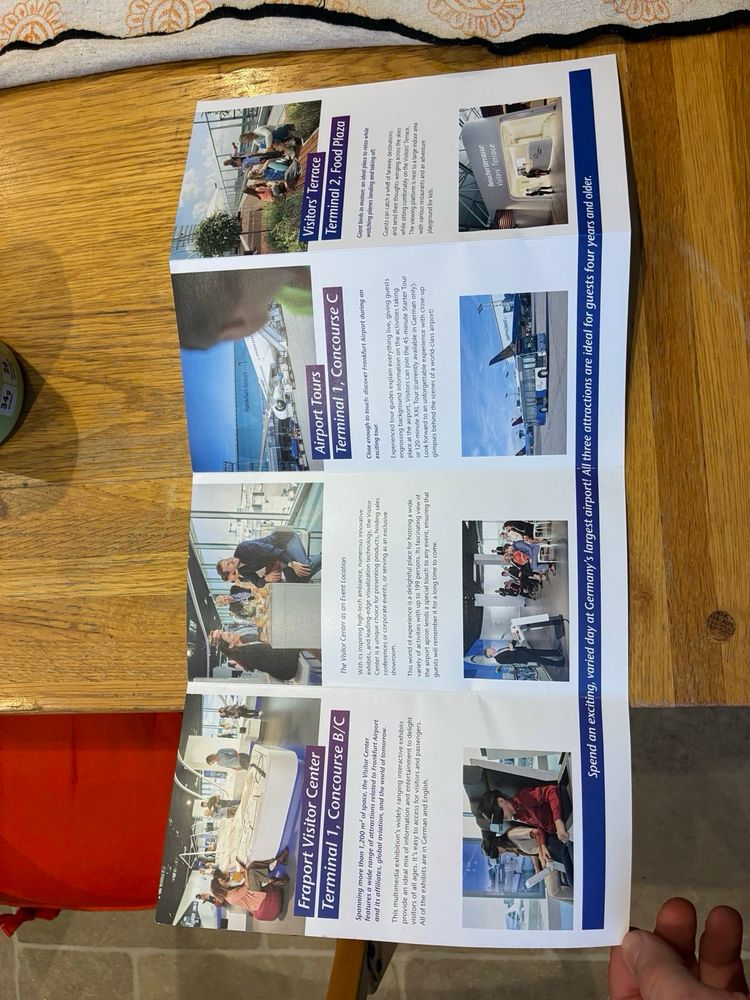 Frankfurt airport day trip brochure - inside.