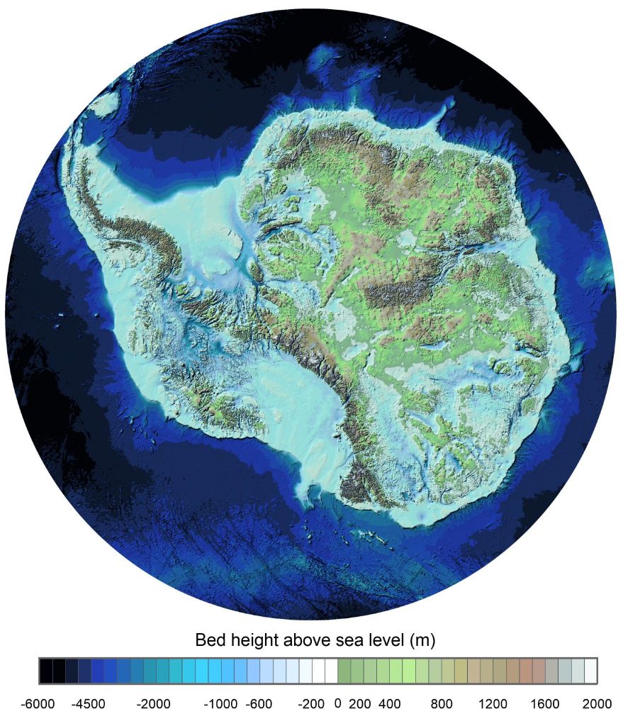 Map Antarctica without ice
