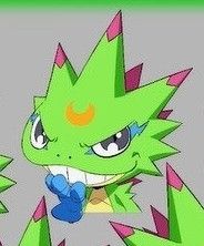 Part of Gekkomon's expression sheet from concept art for Digimon Beatbreak.