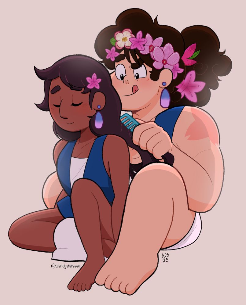 Steven and Connie from Snap’s Steven Universe AU. 