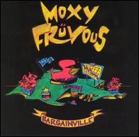 The over of Moxy Fruvous Bargainville which is some sort of shit map with a dinosaur and a chart all hand relearn with colored pencils and looks like ass. Just total ass.