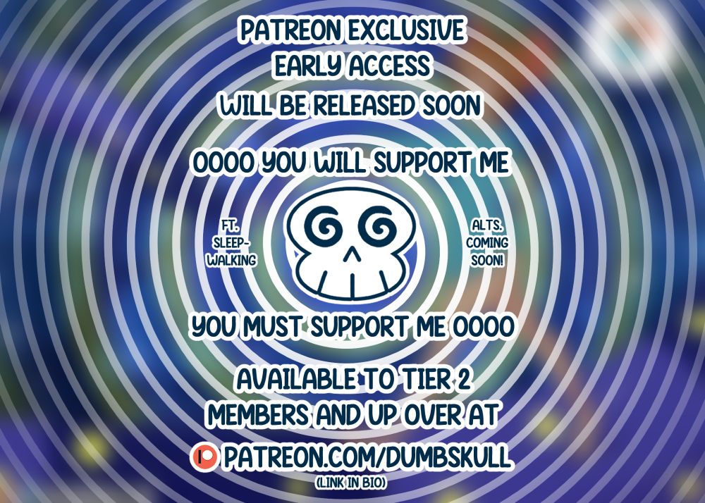 Artwork of a human (mouse femboy) version of Jerry from Tom and Jerry being hypnotized and sleep (zombie) walking along the coils of my bedtime snake plushie OC Nyxus~

Please consider supporting me to see the finished artwork early~! <3