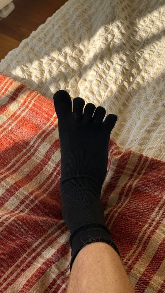 Foot in toe sock