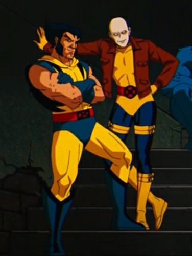 wolverine e morph dos x-men parados olhando na direção do expectador