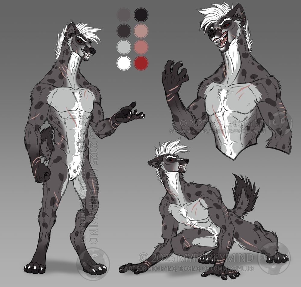 A custom design of a male spotted hyena. This is the SFW version.
