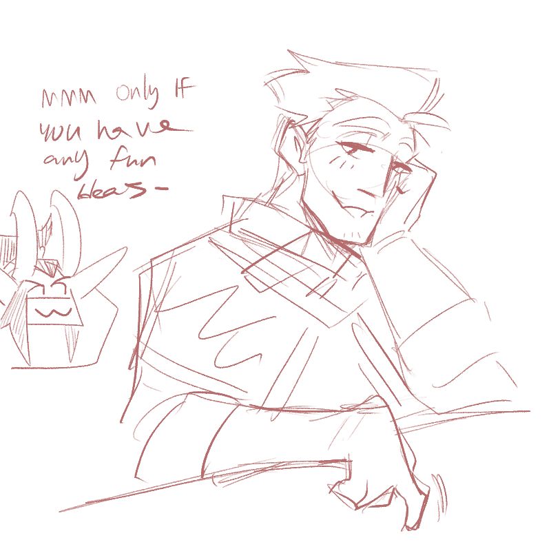 Page 2. Khadgar looks back flirty and responds: "Mmm, only if you have any fun ideas-"
On the side in a little frame Illidan's naughty face