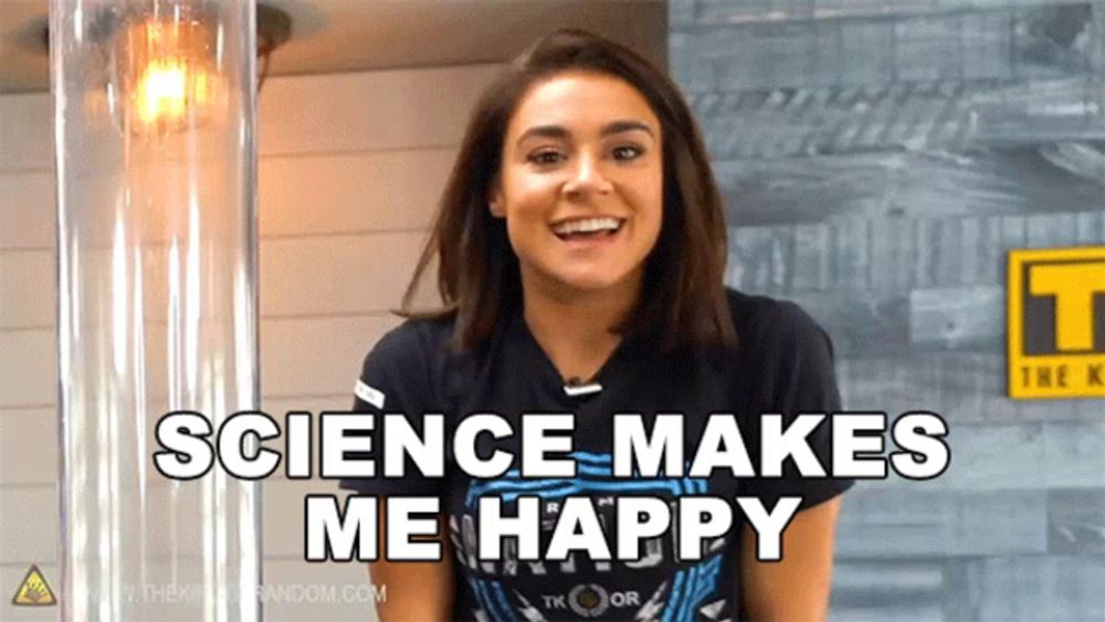 Science Makes Me Happy Grace GIF