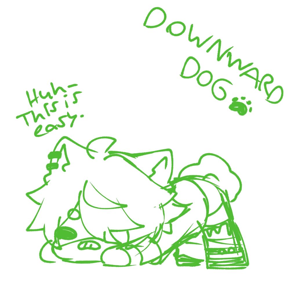 It's probably easy bc I already stretched like this as a normal dog