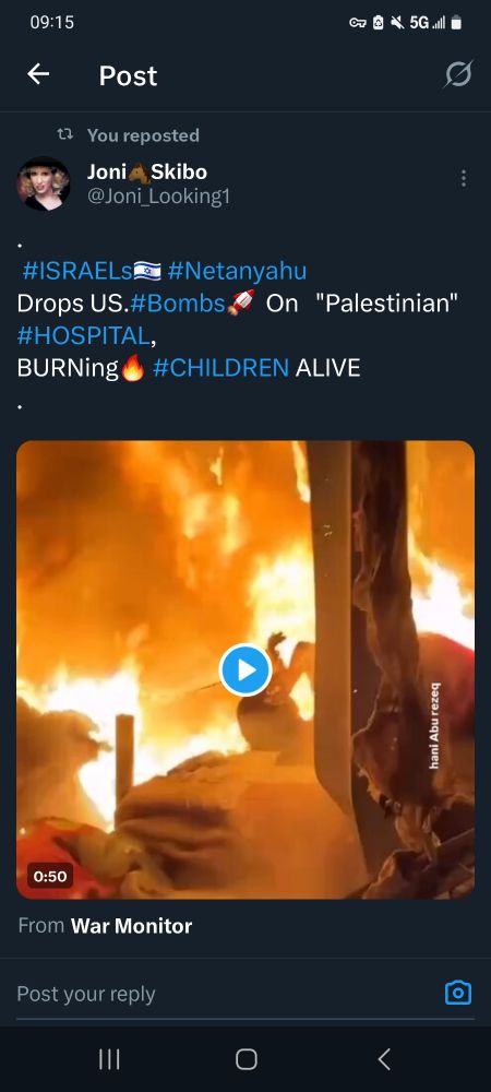 Picture of a burning hospital 