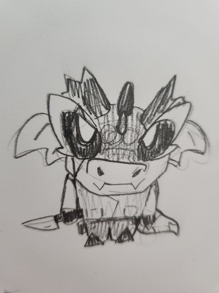 How her teacher sees her- just a smol dragonborn with a knife 