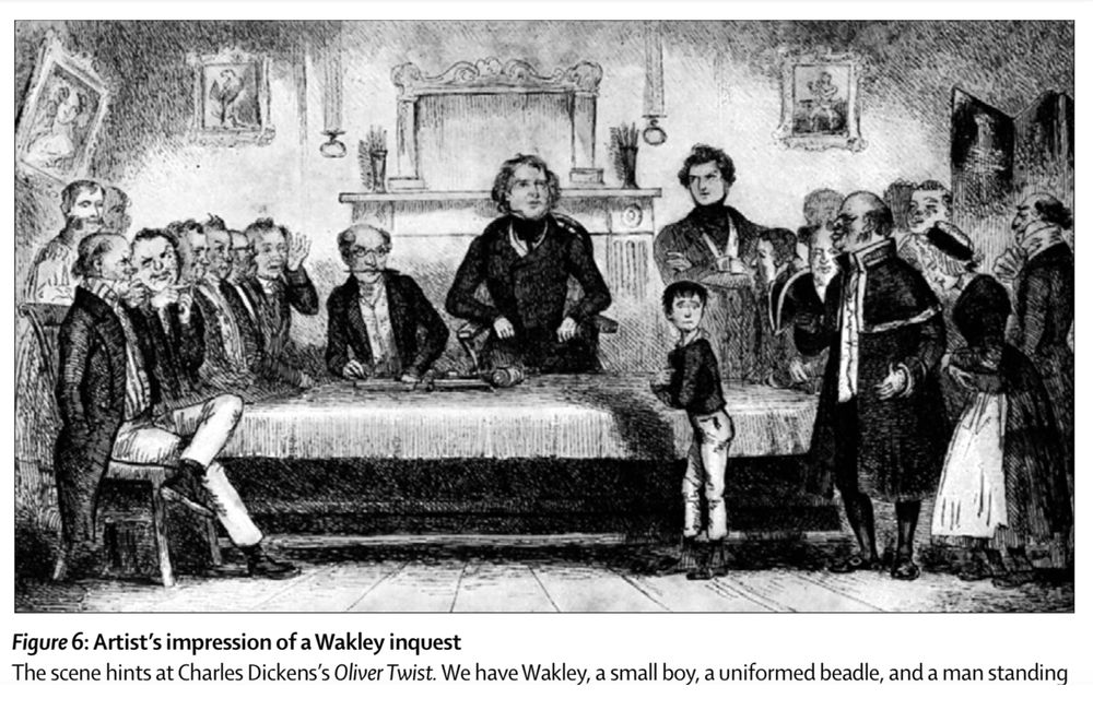 Artist’s impression of a Wakley inquest 