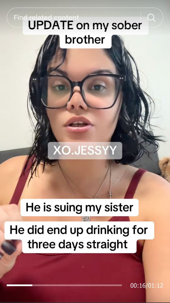 Poster of the original tiktok video gives an update that says her brother ended up drinking for 3 days straight and is suing his siter. 