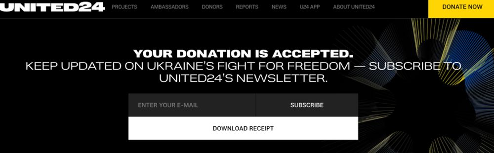 A receipt for a donation.