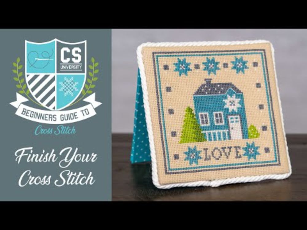 Finish a Cross Stitch into a Flatfold 🙌 Cross Stitch for Beginners 🎒 CROSS STITCH UNIVERSITY