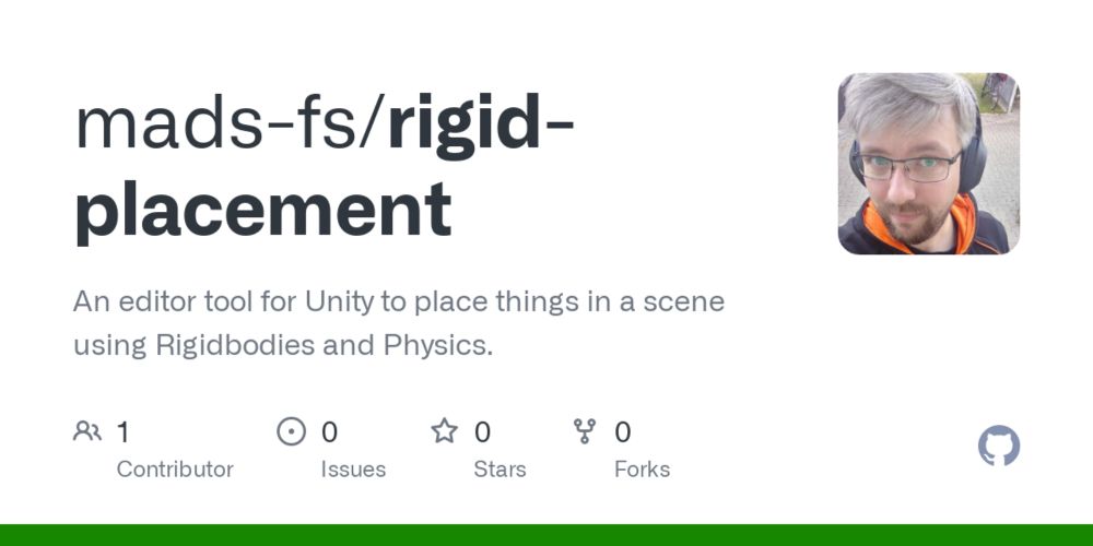 GitHub - mads-fs/rigid-placement: An editor tool for Unity to place things in a scene using Rigidbodies and Physics.