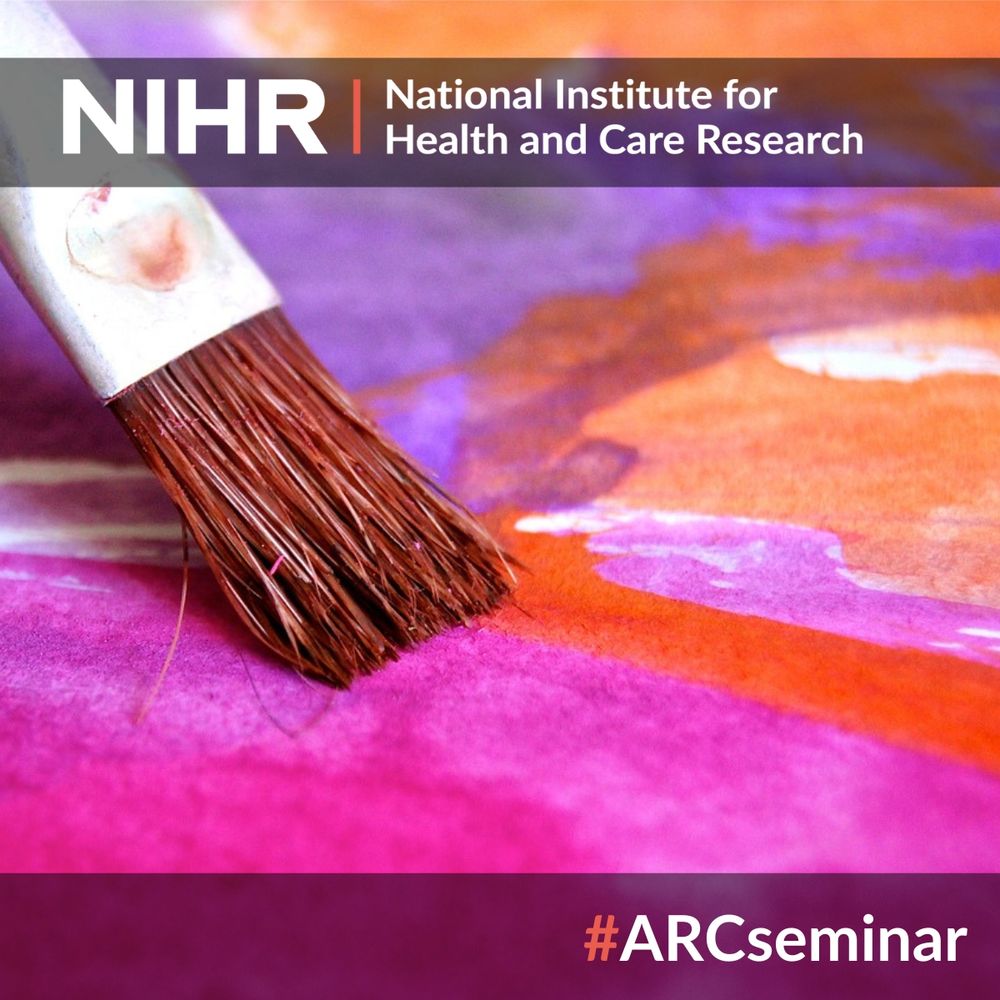NIHR National Institute for Health and Care Research #ARCseminar
Image: Close-up picture of a paintbrush painting bright watercolours
