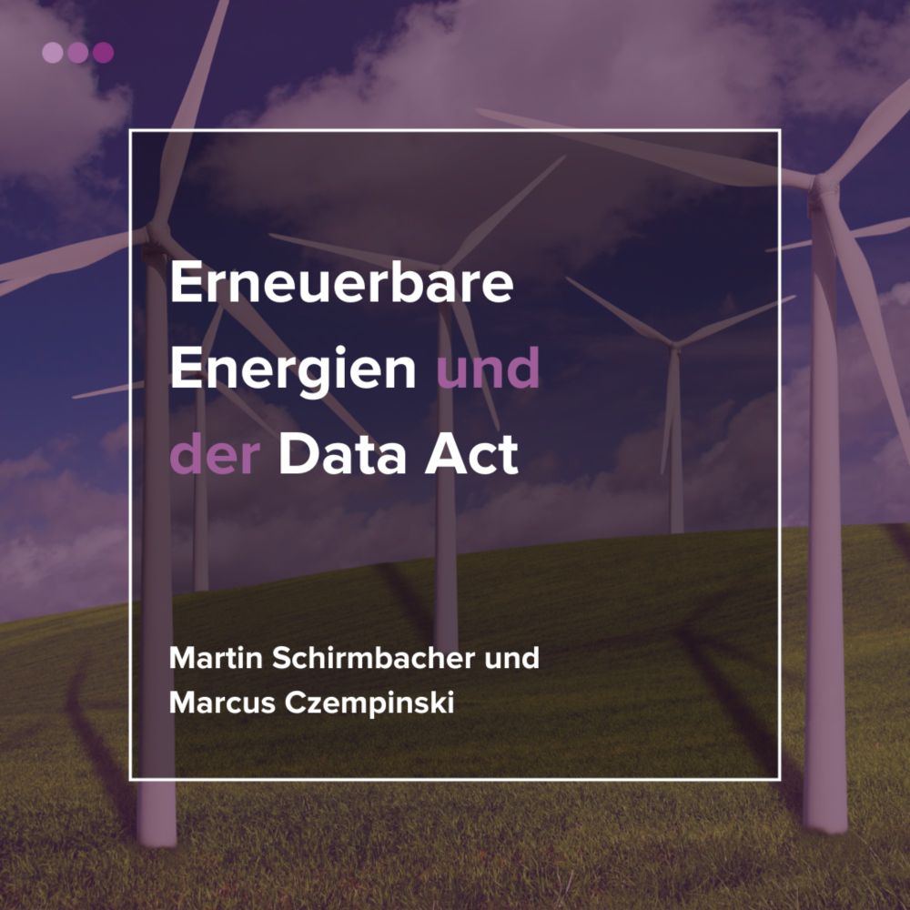 Erneuerbare Energien und Data Act - ein Usecase | HÄRTING Rechtsanwälte