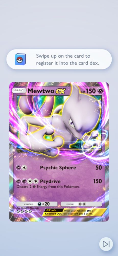 Mewtwo EX card