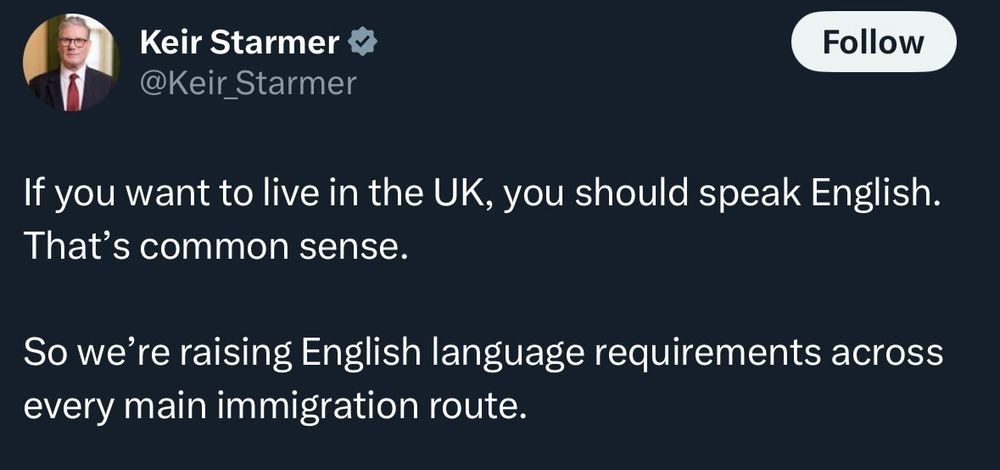 Keir Starmer being a racist anti immigrant arsehole 