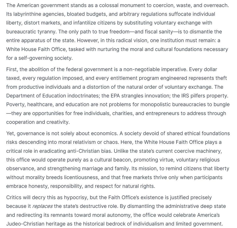 Christian libertarian rambling