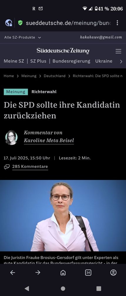 Niedergang einer Zeitung:

Die Süddeutsche Zeitung rät Brosius zum Rückzug