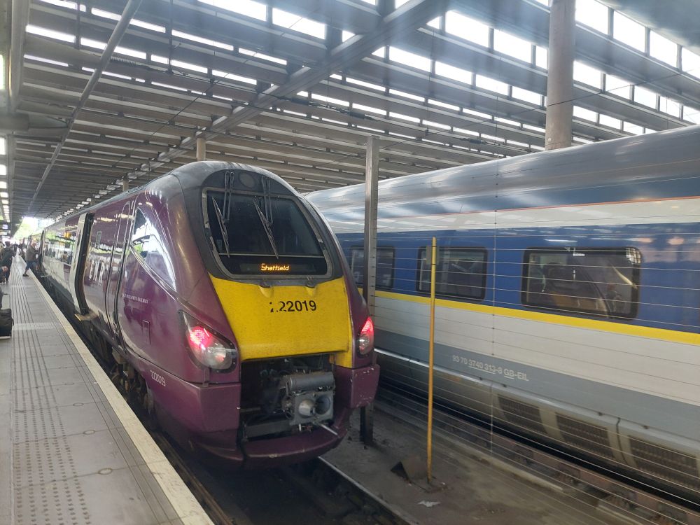 Train from London to Derby
