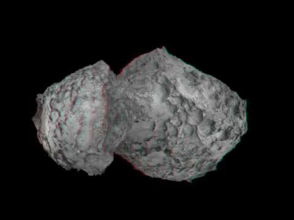 Stereoscopic visit and encounter with comet 67P/Churyumov-Gerasimenko nucleus