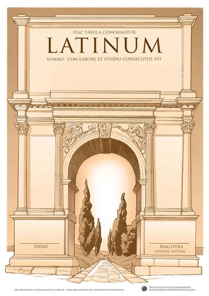 Template of a Latinum certificate.