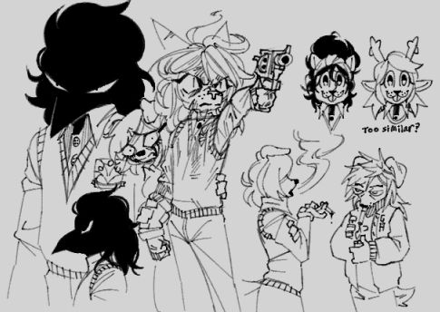 Frit defending Heathers right to smoke underage while Calvin looks on in disgust and Bonnie has an identity crisis