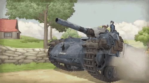 a cartoon drawing of a tank with a license plate that says ' nl ' on it