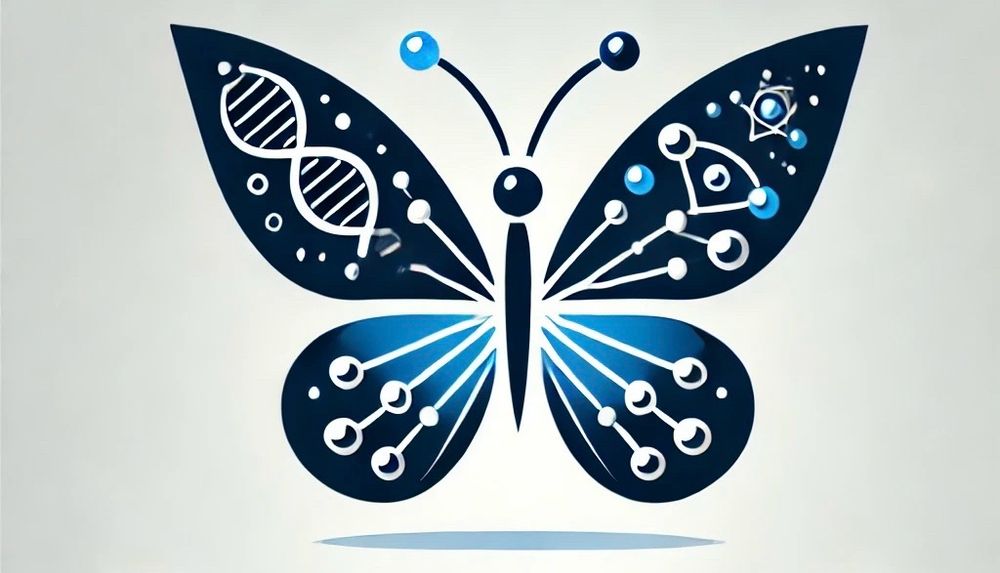 A Bluesky butterfly in a sciency appearance to support the science subcommunity on this platform: BlueSci