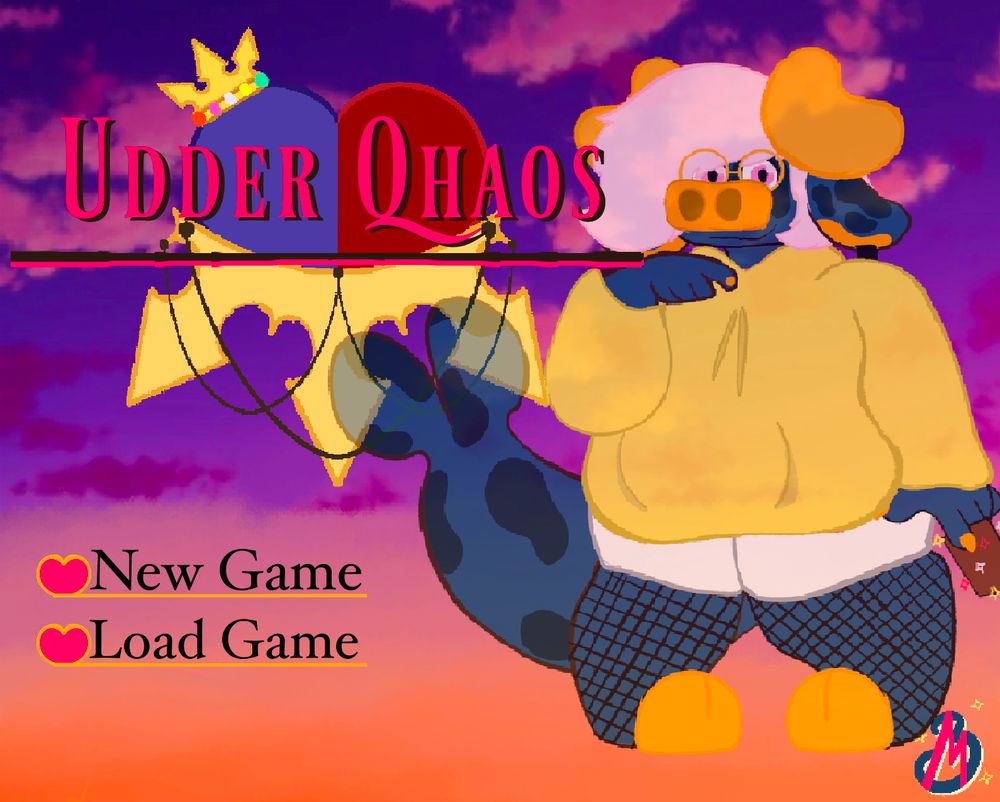 Udder Qhaos Title screen Moch-up/ Concept