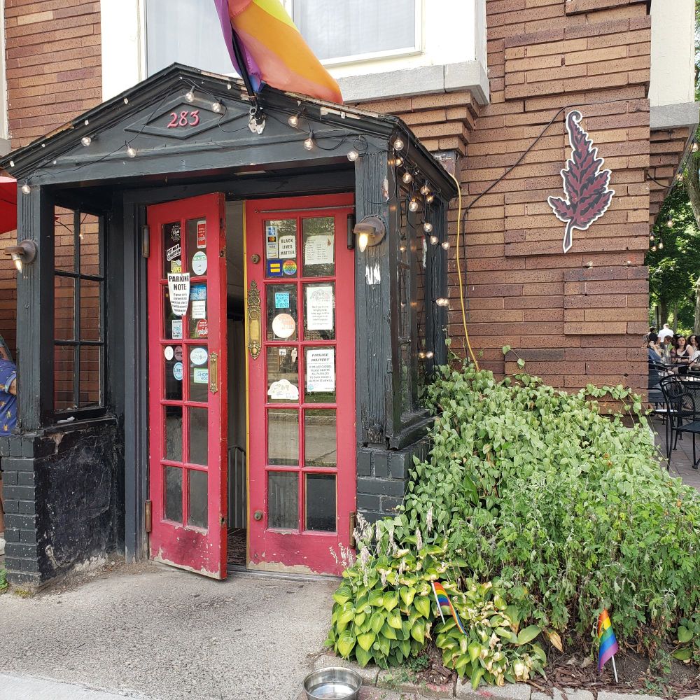 The front entrance of Red Fern restaurant. 