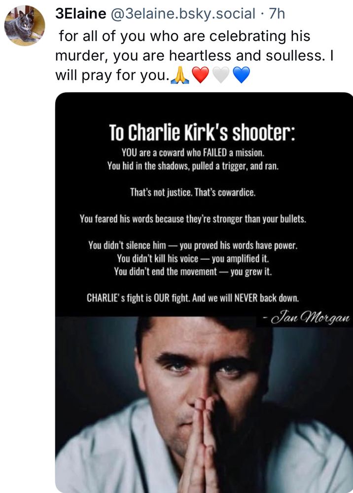 Poster attempting to make Charlie Kirk a martyr