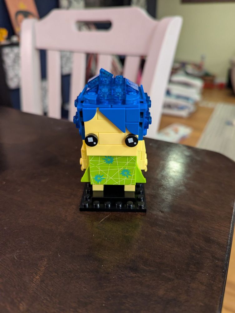 Miniature LEGO version of joy from inside out
