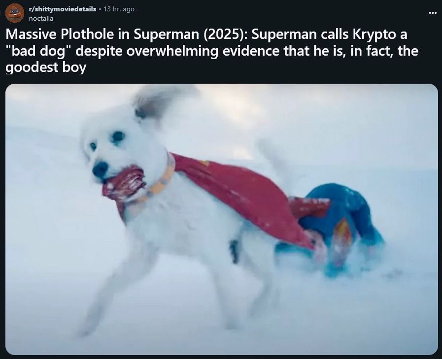 Krypto and Superman from the 2025 Superman film