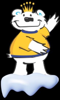 A polar bear mascot