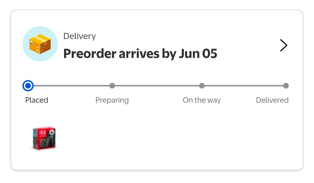 Walmart order status for Nintendo Switch 2